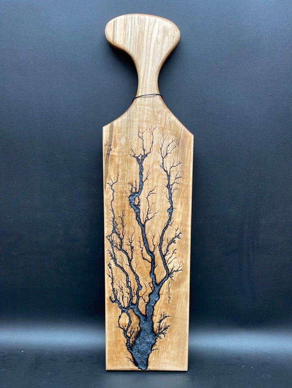 Maple Silver Fractal Burned Charcuterie Board #42