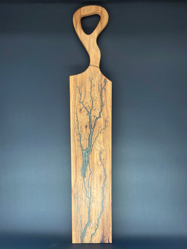 Hickory Green Fractal Burned Charcuterie Board