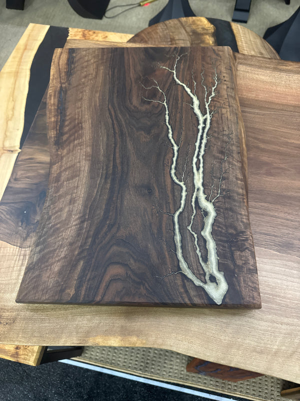 Walnut Fractal Burned Charcuterie Board