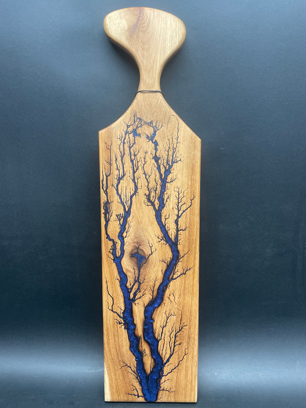 Hickory Blue Fractal Burned Charcuterie Board #52