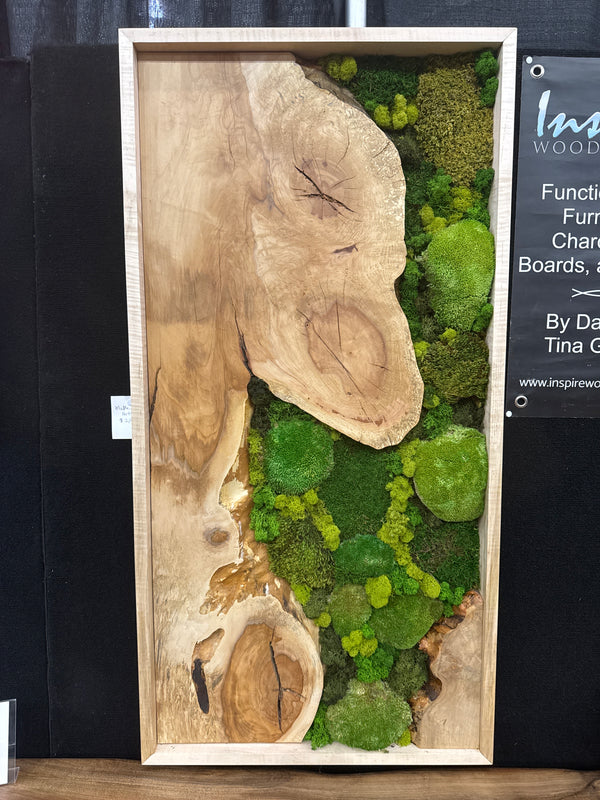 Maple Framed Moss Wall Art