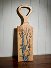 Maple Baby Blue Fractal Burned Charcuterie Board #17