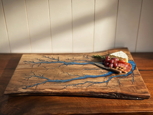Walnut Fractal Burned Charcuterie Board #38