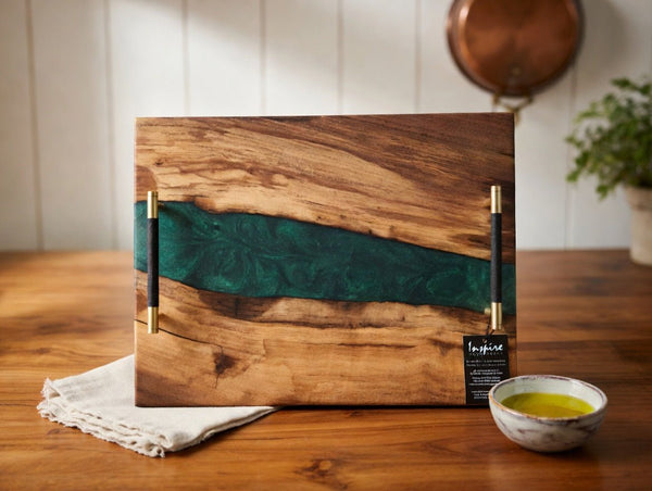 Deep Pour Resin Serving Trays 🔥✨ - Inspire Woodworks - Charcuterie Boards and Other Functional Art