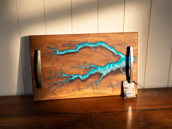 Fractal Burned Serving Tray #43