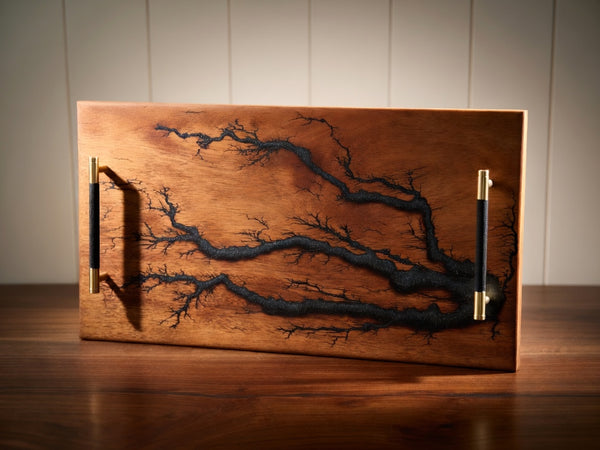 Fractal Burned Serving Tray #44