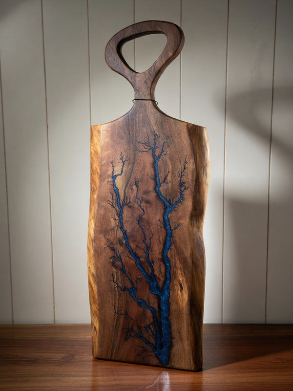 Live Edge Fractal Burned Charcuterie board #51