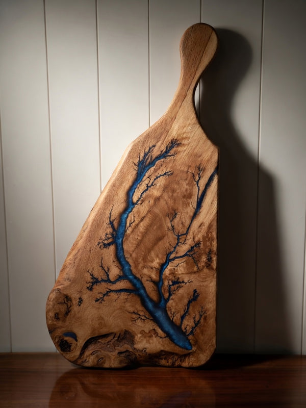 Live Edge Fractal Burned Charcuterie board #54