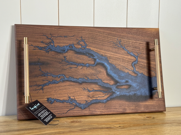 Fractal Burned Serving Tray #63
