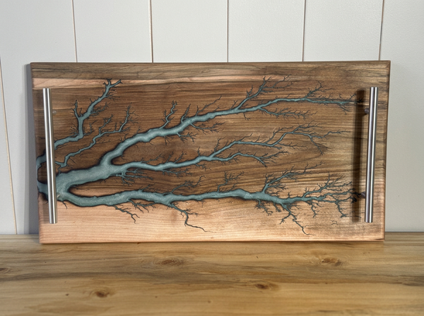 Fractal Burned Serving Tray #67