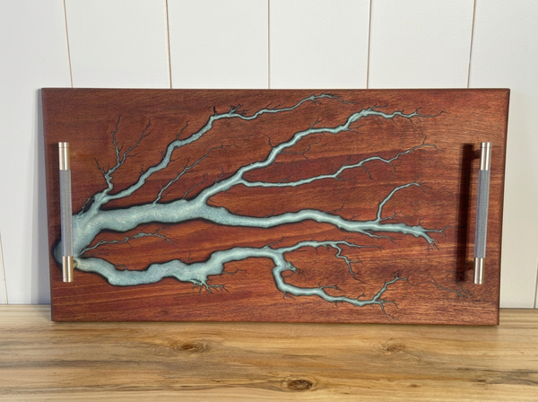 Fractal Burned Serving Tray #69