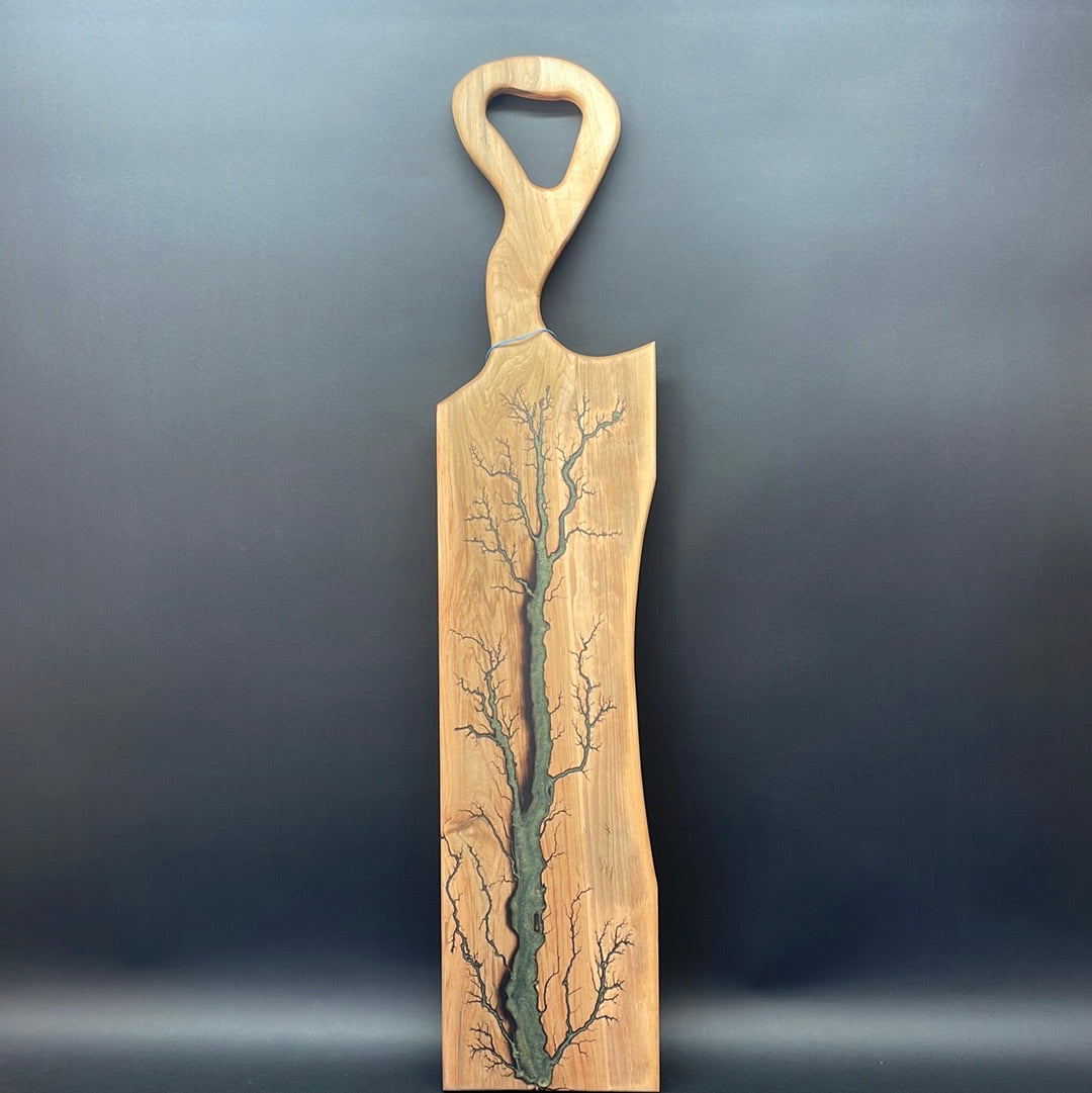 Maple Green Fractal Burned Charcuterie Board