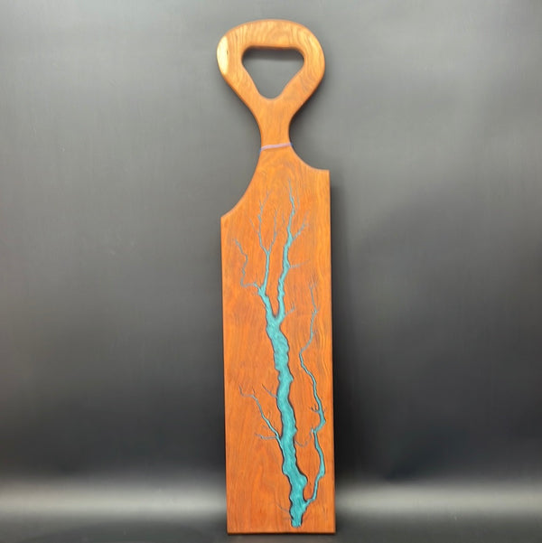 Cherry Green Fractal Burned Charcuterie Board
