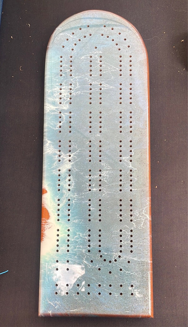 Cherry Ocean Cribbage Board