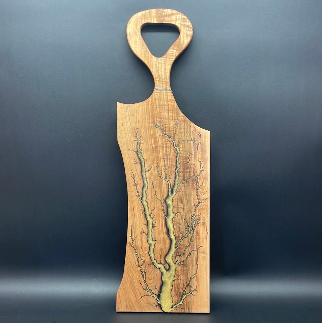 Maple Gold Fractal Burned Charcuterie Board