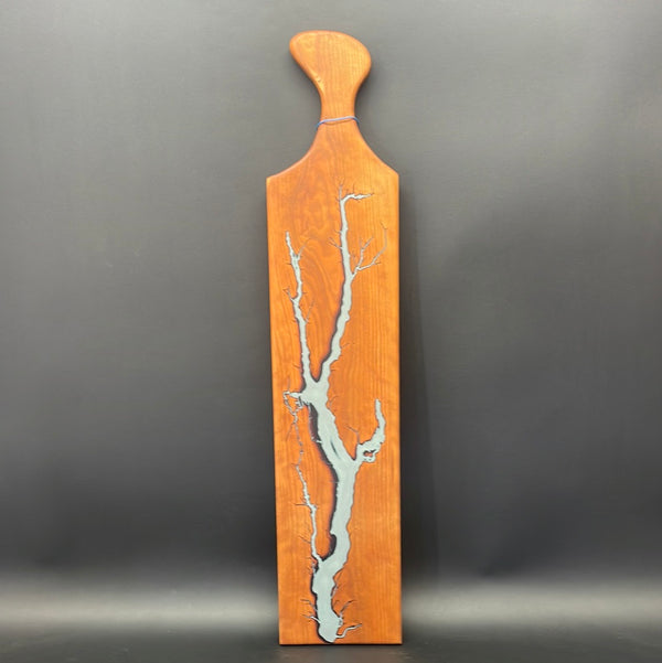 Cherry Grey Fractal Burned Charcuterie Board