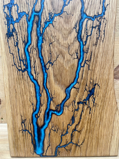 Blue Oak Fractal Burned Charcuterie Board