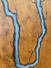 Cherry Diamond Dust Fractal Burned Charcuterie Board