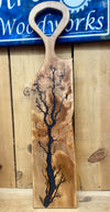 Red Birch Galaxy Fractal Burned Charcuterie Board #20
