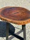 Pair of Black Walnut Round End Tables