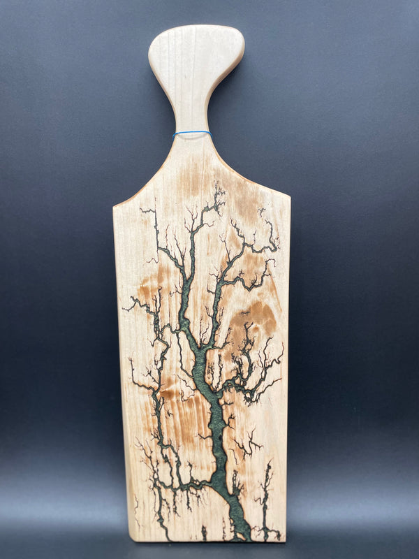 Maple Green Olive Fractal Burned Charcuterie Board