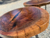 Pair of Black Walnut Round End Tables