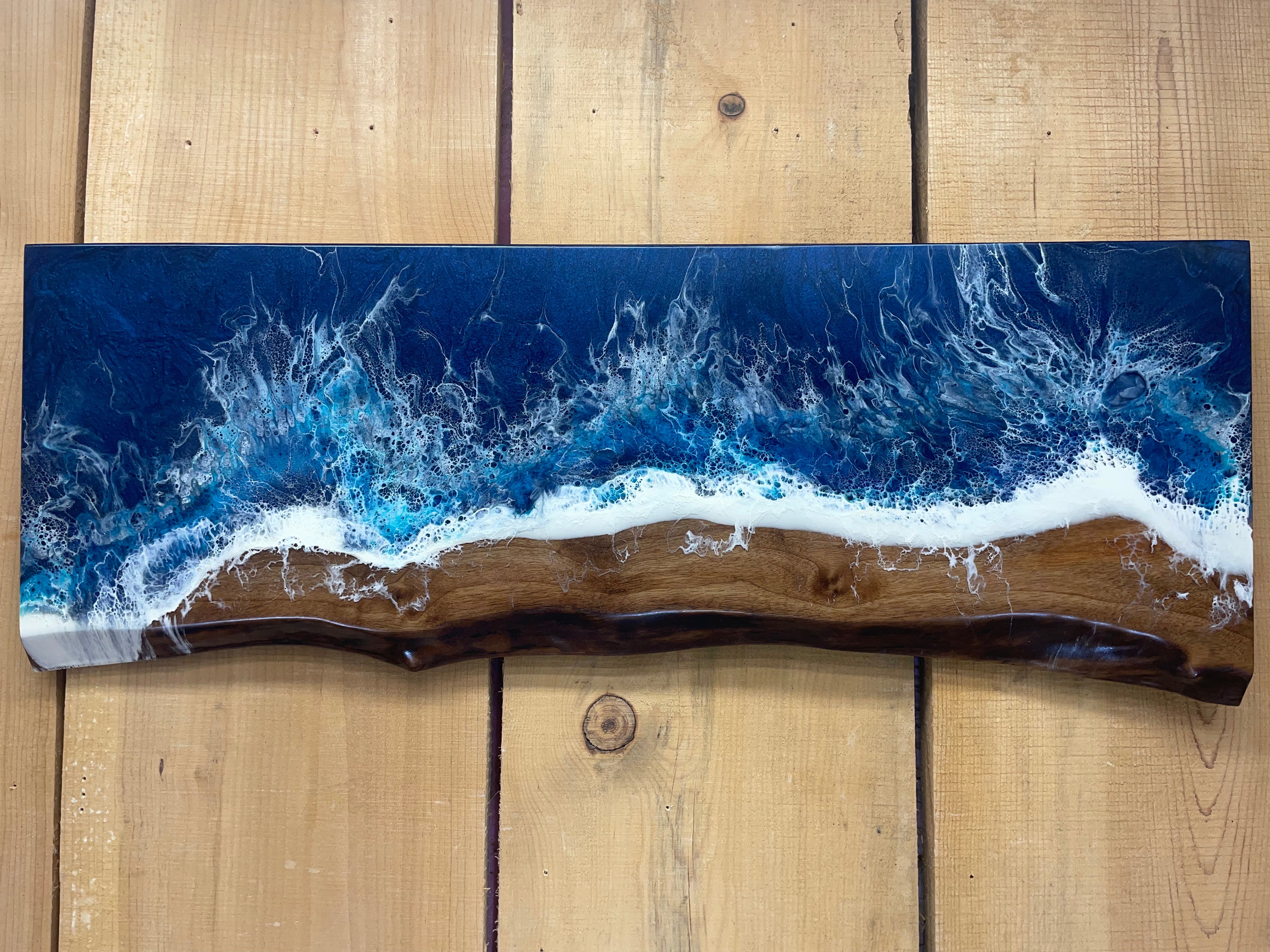 Resin Ocean over Walnut