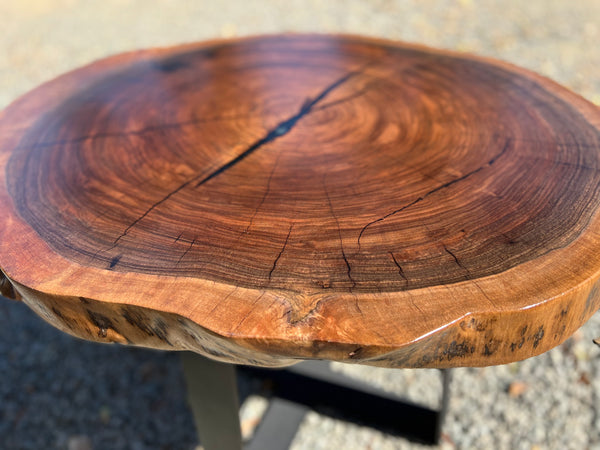 Pair of Black Walnut Round End Tables