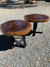 Pair of Black Walnut Round End Tables