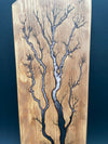 Beech Black to Ghost Red Fractal Burned Charcuterie Board