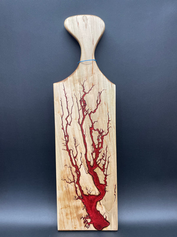 Maple Red Fractal Burned Charcuterie Board