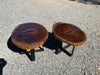 Pair of Black Walnut Round End Tables