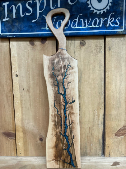 Maple Mermaid Dust Fractal Burned Charcuterie Board